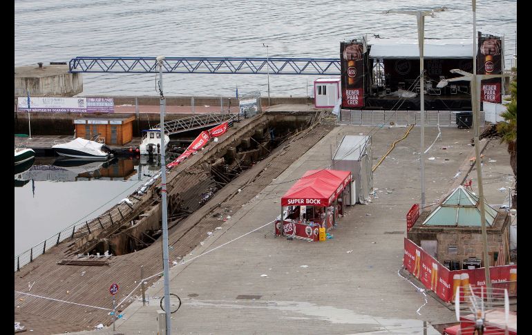 La estructura era de unos 30 metros de largo y 10 de ancho. EFE/S. Sas