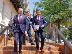 Al encuentro con el representante comercial de Estados Unidos, Robert Lighthizer, también acudió Jesús Seade Kuri. TWITTER/ @SRE_mx