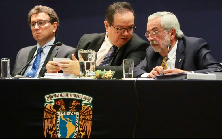 El rector agradeció a los trabajadores de la UNAM por el empeño que han empleado en mejorar la seguridad en las instalaciones de la Máxima Casa de Estudios. SUN / L. Godínez