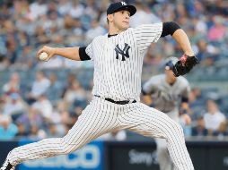 Sin suerte. Luis Cessa regresó al primer equipo de los Yankees y sumó su tercera derrota de la temporada. AFP