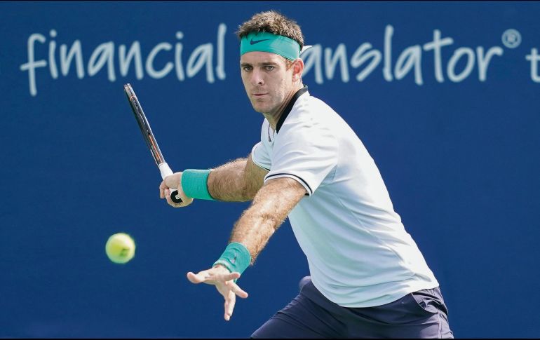 Debut triunfal. El argentino Juan Martín del Potro no tuvo problemas para superar  su primer rival, el coreano Hyeon Chung. AFP