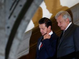 Tanto Peña Nieto como López Obrador agradecieron la cooperación que se ha dado para este proceso. AP / E. Verdugo