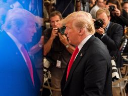 El presidente de los Estados Unidos, Donald J. Trump, participa en un evento para honrar a los agentes de inmigración federales en el Salón Este de la Casa Blanca. EFE/J. Scalzo