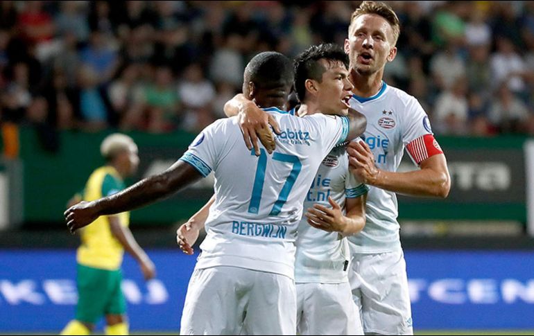 Tras anotarle al Borisov, Lozano busca continuar con su racha goleadora, pues en sus tres partidos disputados en esta temporada en Liga y Champions, ya logró marcar. ESPECIAL / psv.nl