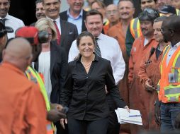Chrystia Freeland, negociadora de Canadá en el TLCAN, dijo estar lista para sumarse al diálogo. AFP/D. Mackinnon