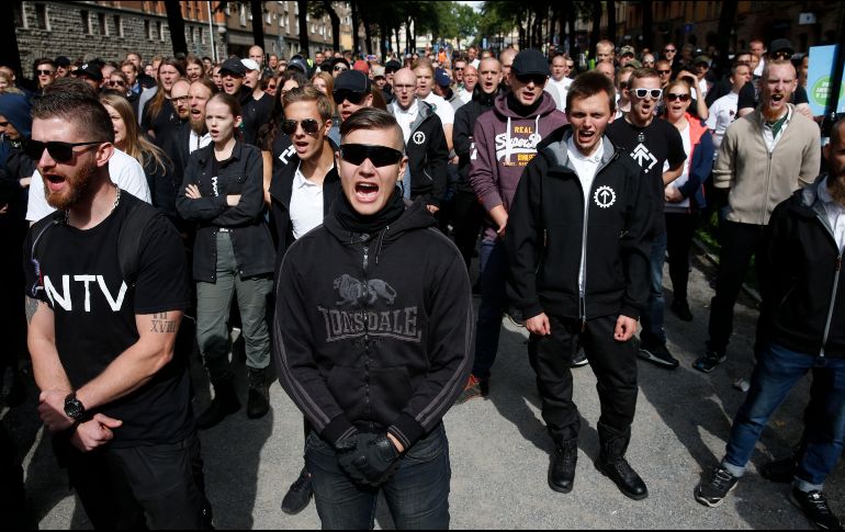 Aunque muy minoritaria, esta nebulosa neonazi se ha vuelto más ruidosa en los espacios públicos y en las redes sociales en los últimos años. EFE/ F. Persson