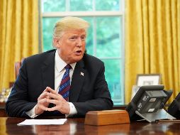 Trump aseguró durante la conferencia de prensa que pronto comenzarán las negociaciones con Canadá. AFP / M. Ngan