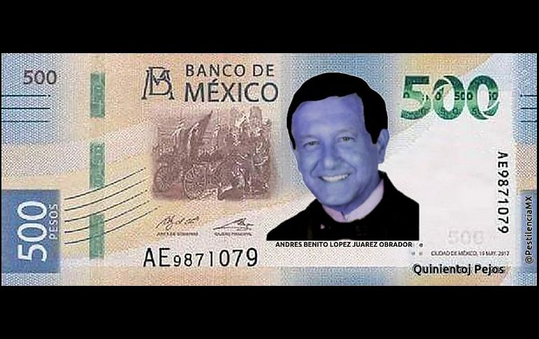 El Banco de México reveló este lunes el nuevo billete de 500 pesos con la imagen de Benito Juárez y los usuarios de redes sociales reaccionaron con humor y con propuestas de otros personajes. ESPECIAL/TWITTER