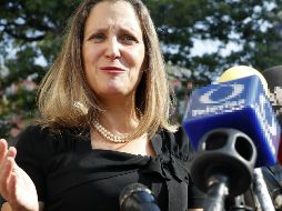 Freeland llegó a Washington después de que EU y México alcanzaran un acuerdo comercial de principio para reformar el TLCAN. AP / J. Martin
