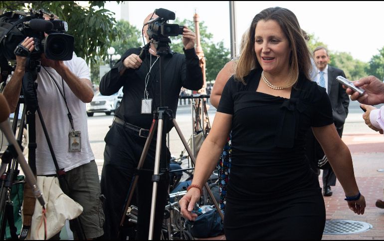 Freeland precisó que acordado que volveremos a reunirnos a nivel ministerial. AFP/ S. Loeb