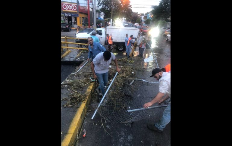 Arededor de 500 elementos se desplegaron para los trabajos de saneamiento en puntos afectados. TWITTER@PabloLemusN