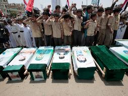 Funeral de las víctimas del ataque ocurrido el 13 de agosto. AP/M. Hani