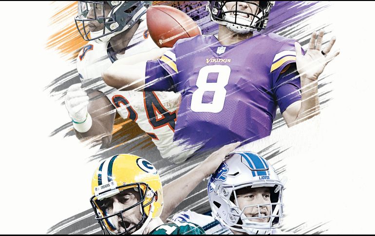 Salvo Chicago, la División Norte, tiene entre sus principales referentes a mariscales de campo, entre ellos destaca Aaron Rodgers. EL INFORMADOR