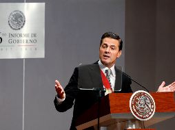 Pela Nieto ofrece el Sexto y Último Informe de Gobierno en Palacio Nacional. EFE / J. Núñez