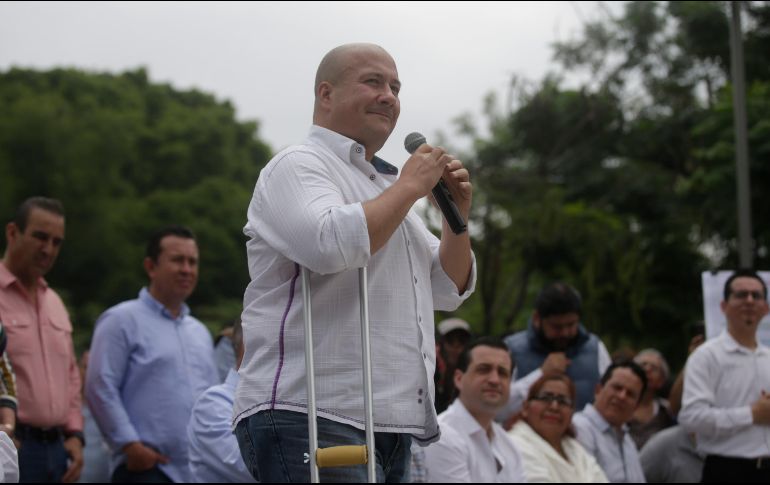 Alfaro explicó que están terminando de definir las iniciativas de reforma para que se aplique este modelo y el regreso de la Secretaría de Seguridad estatal. EL INFORMADOR / F. Atilano