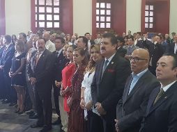 Luego de la toma de protesta, Michel Velasco lamenta los acontecimientos del pasado lunes en que seis elementos de las Comisarías de Zapopan y Guadalajara. ESPECIAL / Red de Asociaciones Civiles