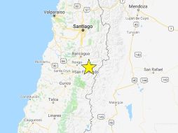 El epicentro de este sismo se localizó a 28 kilómetros al sureste de la ciudad de Rancagua y a unos 100 kilómetros al sur de Santiago. ESPECIAL