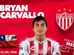 Bryan Carvallo se reportará en los próximos días con su nuevo equipo. TWITTER/@ClubNecaxa