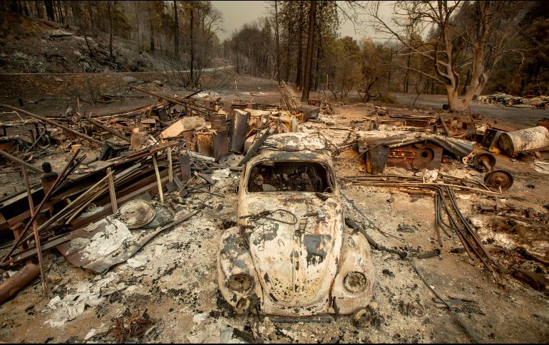 Vista de los daños ocasionados por el incendio. AP/N. Berger