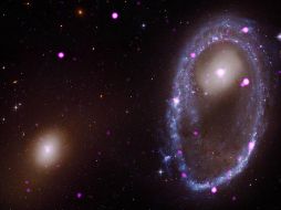 Según expertos, la galaxia AM 0644 está ubicada a 300 millones de años luz de la Tierra. ESPECIAL / nasa.gov