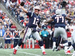 La dupla estelar del ataque de los Pats, funcionó en siete jugadas distintas, incluidas tres para un avance de 21 yardas hasta la zona prometida. AFP / M. Meyer
