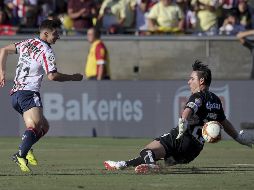 Muñoz no pudo irse con su meta intacta, pese a que su escuadra fue ligeramente mejor que la rival. MEXSPORT / V. Posadas