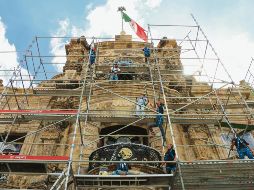 Los trabajos incluyeron labores sobre la cantera que cubre el edificio de la Presidencia. CORTESÍA / SCJ