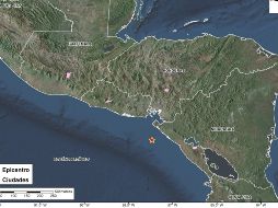El movimiento telúrico tuvo lugar a una profundidad de 10 kilómetros, y fue causado por el choque entre las placas Cocos y Caribe. TWITTER/@MARN_SV