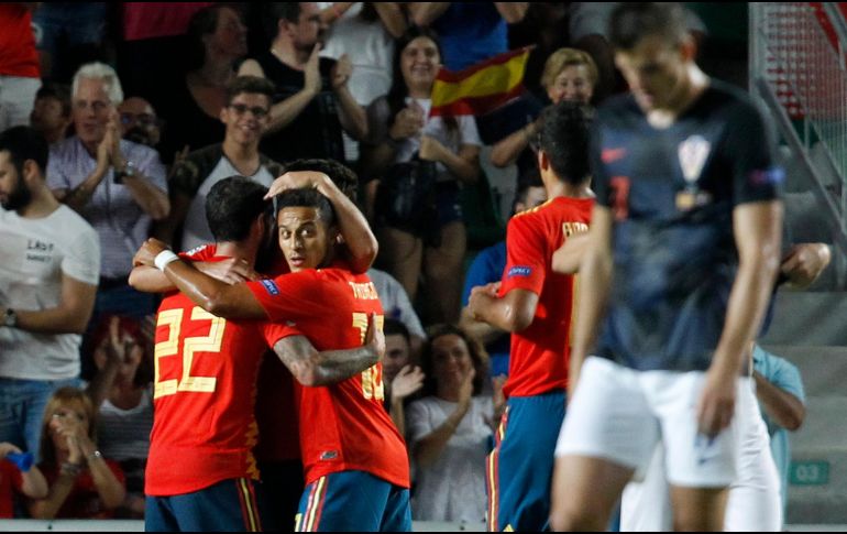 Francisco Alarcón 'Isco' rubricó el 6-0 definitivo.  AP / A. Saiz