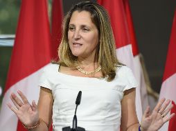 Chrystia Freeland aseguró que informará sobre los avances a Justin Trudeau de forma inmediata. AFP/E.Baradat