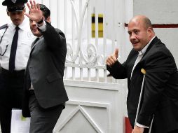 Aristóteles Sandoval y Enrique Alfaro arriban a las oficinas de transición de Andrés Manuel López Obrador. NTX/A. Monroy