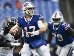 Josh Allen debutó en el tercer cuarto del juego del domingo pasado ante los Ravens. AP