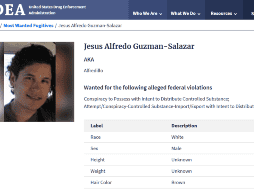 “Alfredillo” aparece junto con los líderes del Cártel Nueva Generación y el del Sinaloa. ESPECIAL / www.dea.gov