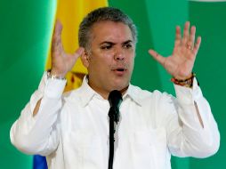 El presidente de Colombia, Iván Duque, habla durante la instalación del Congreso Anual de Confecámaras 