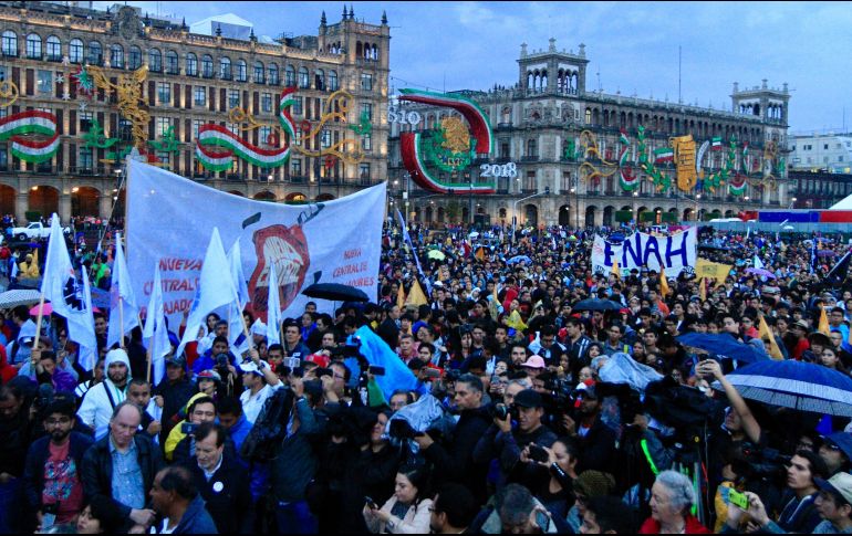 En completo silencio, los participantes marcharon por Paseo de la Reforma hacia el Zócalo capitalino. NTX/J. Lira