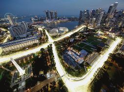 El circuito callejero de Marina Bay se encuentra listo para la celebración del Gran Premio de Singapur. EFE