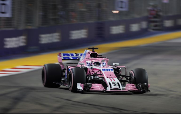 ''Checo'' poco a poco aprovecha de la mejor forma las actualizaciones que sufrió su monoplaza y espera culminar en zona de puntos desde que el equipo se renombró Racing Point. AP / C. Thian