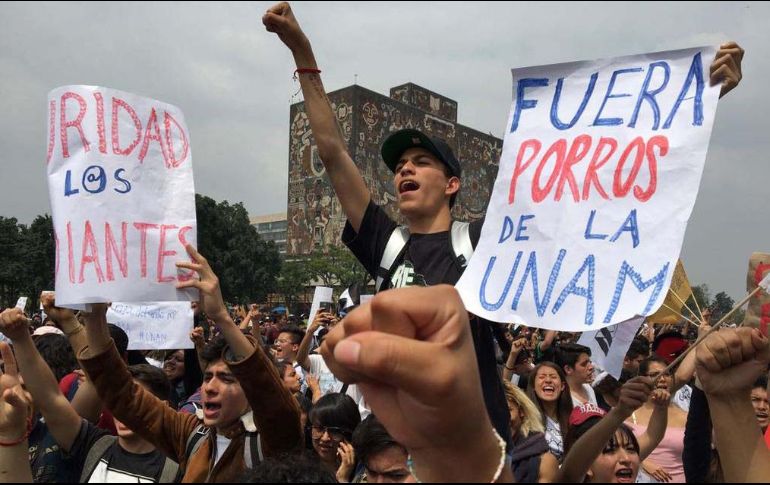 La Universidad identificó la participación de los tres sujetos en los hechos violentos del pasado lunes  de septiembre. SUN / ARCHIVO