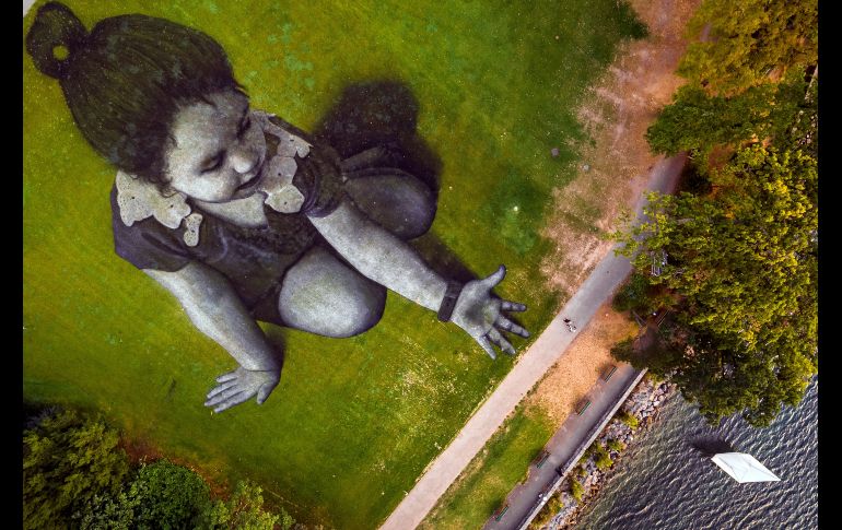 La obra del artista Saype 