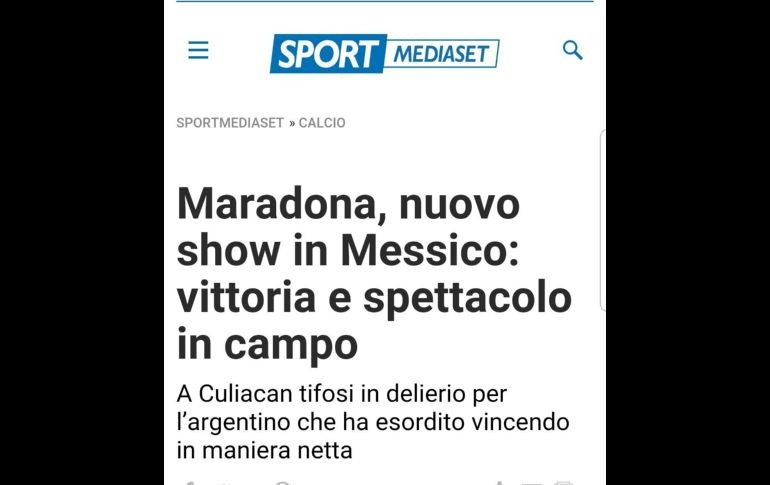 Debut de Maradona en Dorados acapara la prensa internacional