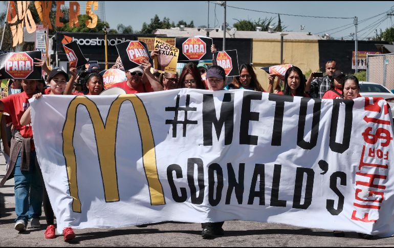 Los manifestantes piden que la cadena de restaurantes de comida rápida tenga capacitación antiacoso para gerentes y empleados. AP/R. Vogel