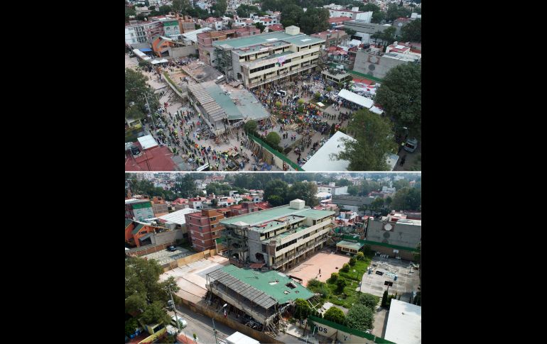 Por el derrumbe en el Colegio Enrique Rébsamen murieron 19 niños y 7 adultos. Actualmente hay un procedimiento legal civil y otro penal alrededor del derrumbe de este centro educativo de la delegación Tlalpan. AFP/M. Vázquez