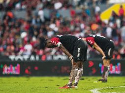 Ver a jugadores del Atlas vencidos y tristes partido a partido se ha hecho costumbre en este torneo. MEXSPORT / ARCHIVO