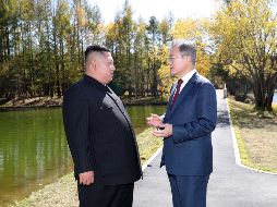 Kim y Moon sostuvieron una encuentro en Corea del Norte. EFE / Prensa Pyonhyang