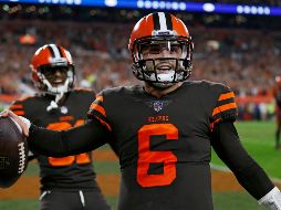Baker Mayfield encabezó el despertar de Cleveland. Entró al juego casi al final de la primera mitad, cuando su equipo parecía estar destinado a perder otra vez. AP/R. Schwane
