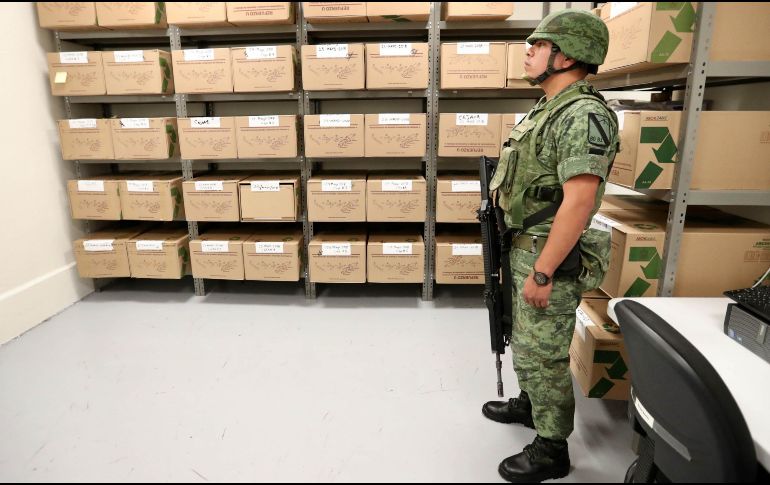 El material electoral se encuentra en una bodega ubicada en la localidad de Sanctorum. SUN/ARCHIVO