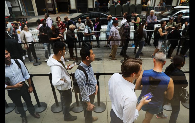 La espera en una sucursal de Manhattan, en la ciudad de Nueva York.