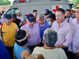 José Narro recorrió el municipio de Los Mochis, uno de los más afectados. TWITTER/@JoseNarroR