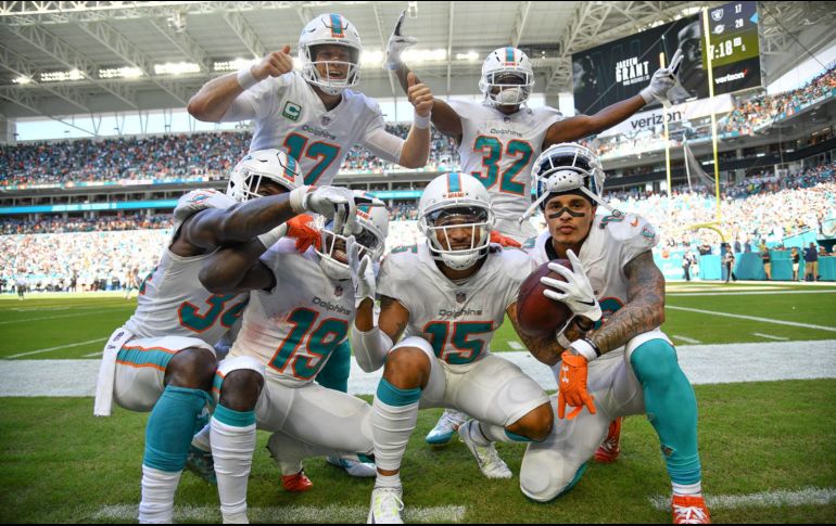 Gracias a todas esas espectaculares jugadas, los Dolphins están 3-0 por apenas la tercera ocasión desde 1998. AFP / M. Brown