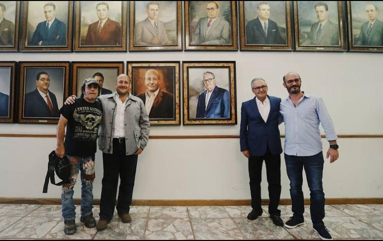 Alfaro e Ibarra estrenan retrato en el Ayuntamiento de Guadalajara